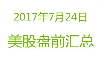 美股2017年7月24日盘前分析