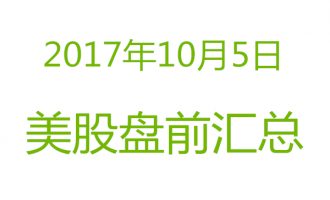 美股2017年10月5日盘前分析