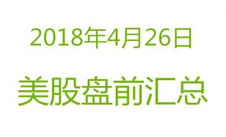 美股2018年4月26日盘前分析