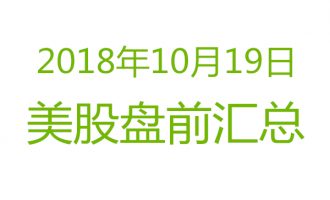 美股2018年10月19日盘前分析