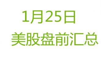 美股1月25日盘前分析