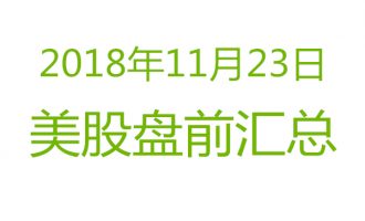 美股2018年11月23日盘前分析