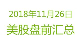 美股2018年11月26日盘前分析