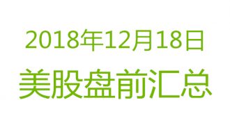 美股2018年12月18日盘前分析