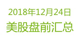 美股2018年12月24日盘前分析