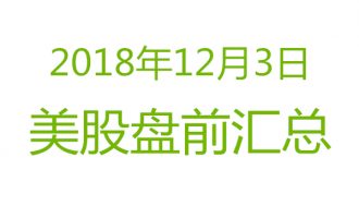 美股2018年12月3日盘前分析