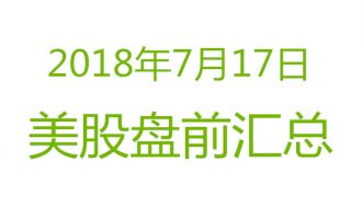 美股2018年7月17日盘前分析