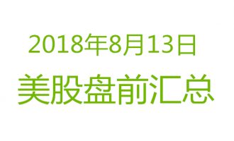 美股2018年8月13日盘前分析