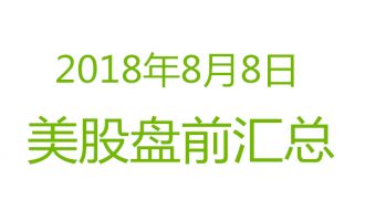 美股2018年8月8日盘前分析