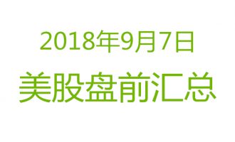 美股2018年9月7日盘前分析