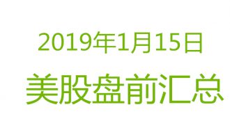 美股2019年1月15日盘前分析