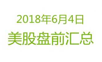 美股2018年6月4日盘前分析