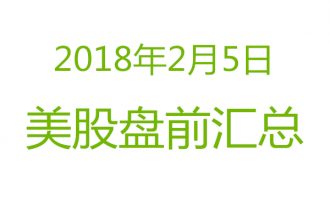 美股2018年2月5日盘前分析