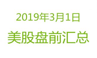 美股2019年3月1日盘前分析