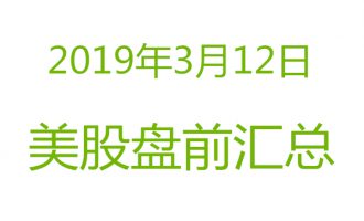 美股2019年3月12日盘前分析