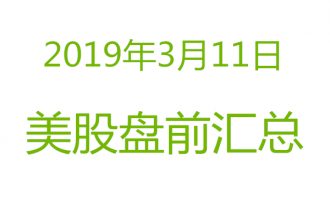 美股2019年3月11日盘前分析