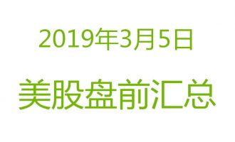 美股2019年3月5日盘前分析